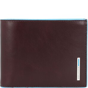 Piquadro Portafoglio quadrato in pelle blu 12,5 cm