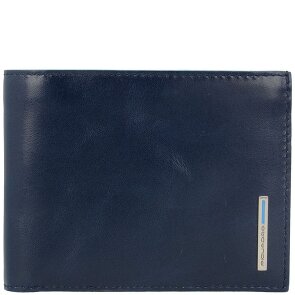 Piquadro Portacarte di credito quadrato blu in pelle 12,5 cm