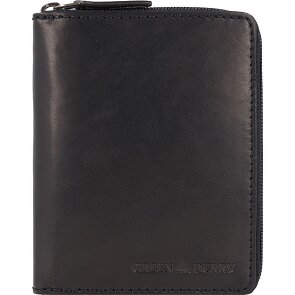 Greenburry Pure Black Portafoglio Protezione RFID Pelle 10.5 cm