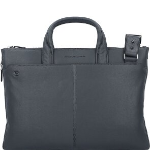 Piquadro Black Square Valigetta Vera Pelle 42 cm Vano porta PC