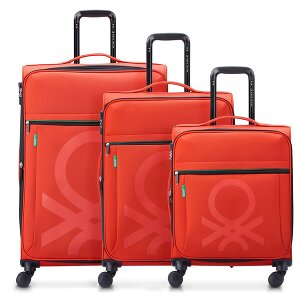 Delsey Paris x United Colors of Benetton Colour Block Set di valigie a 4 ruote 3 pezzi.