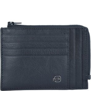 Piquadro Portacarte di credito speciale quadrato blu RFID in pelle 12 cm