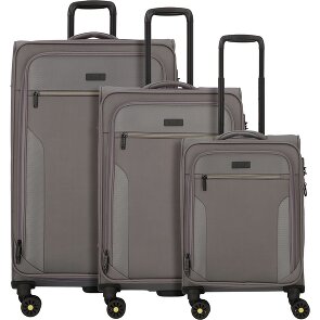 d&n Travel Line 9704 4 ruote Set di valigie 3 pezzi con piega di espansione