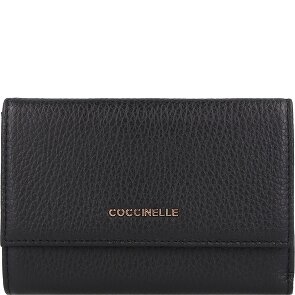 Coccinelle Portafoglio morbido in pelle metallizzata 14 cm