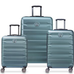 Delsey Paris Air Armour 4 ruote Set di valigie 3 pezzi con piega di espansione
