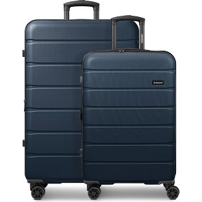 Saxoline Miami 4 ruote Set di valigie 2 pezzi con piega di espansione