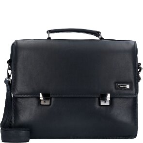 Greenland Nature Cartella in pelle nappa nera 40 cm Scomparto per laptop Greenland Nature Cartella in pelle nappa nera 40 cm Scomparto per laptop