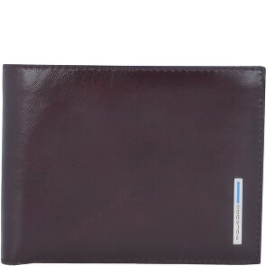 Piquadro Portafoglio quadrato in pelle blu 12,5 cm