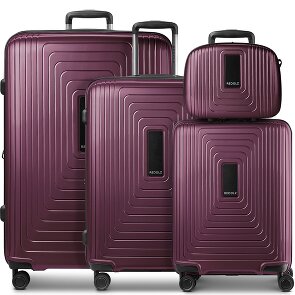 Redolz Set di valigie Essentials 14 a 4 ruote + beauty case 4 pezzi con piega elastica
