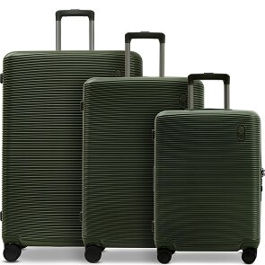 Echolac Ultima 4 ruote Set di valigie 3 pezzi con piega di espansione