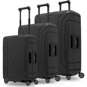 Redolz Set di valigie Essentials 15 a 4 ruote 3 pezzi con chiusura a tre punti