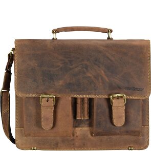 Greenburry Cartella vintage in pelle 40 cm con scomparto per computer portatile