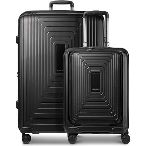 Redolz Set di valigie Essentials 14 a 4 ruote 2 pz. scomparto per laptop con piega elastica