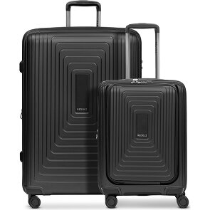Redolz Set di valigie Essentials 14 a 4 ruote 2 pz. scomparto per laptop con piega elastica