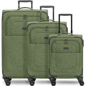 Redolz Essentials 12 THREE SET 4 ruote Set di valigie 3 pezzi con piega di espansione