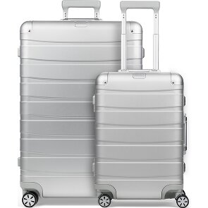 Redolz Set di valigie in alluminio a 4 ruote Pro S+L