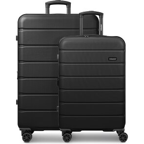 Saxoline Miami 4 ruote Set di valigie 2 pezzi con piega di espansione