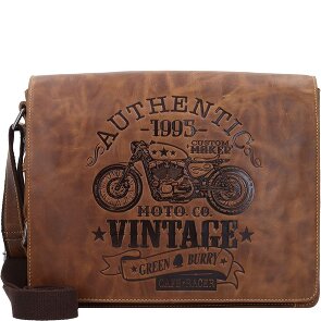 Greenburry Vintage Cafe Racer Messenger in pelle 33 cm