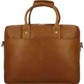 Dermata Cartella in pelle con scomparto per laptop da 39 cm