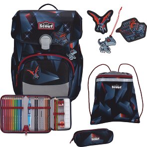 Scout Neo LED Set di borse per la scuola 8 pezzi