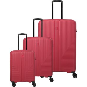Travelite Air Stripe 4 ruote Set di valigie 3 pezzi con piega di espansione