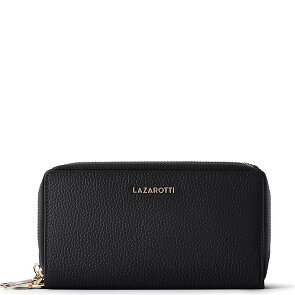 Lazarotti Portafoglio Bologna in pelle XL con doppia chiusura a zip, protezione RFID, 20 cm