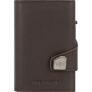 Tru Virtu Custodia per carte di credito Click & Slide Portafoglio RFID in pelle 6,5 cm