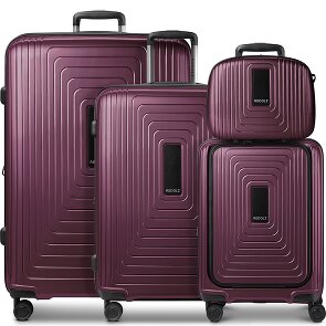 Redolz Set di valigie a 4 ruote Essentials14 Beautycase 4pcs con scomparto per laptop pieghevole ad espansione