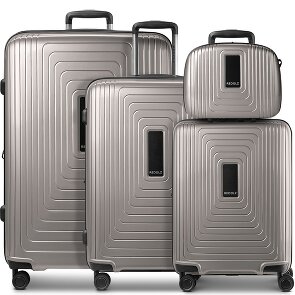 Redolz Set di valigie Essentials 14 a 4 ruote + beauty case 4 pezzi con piega elastica