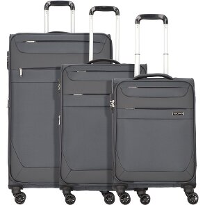 Worldpack Dublin 4 ruote Set di valigie 3 pezzi con piega di espansione