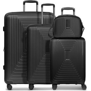 Redolz Set di valigie Essentials 14 a 4 ruote + beauty case 4 pezzi con piega elastica