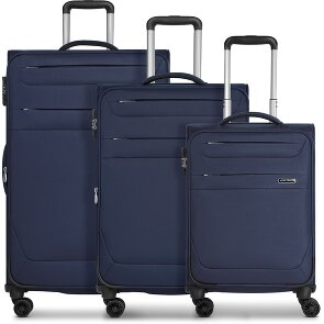 Worldpack Chicago 4 ruote Set di valigie 3 pezzi con piega di espansione