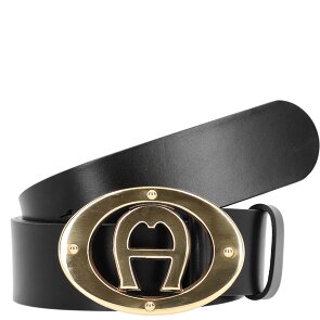 AIGNER Cintura con logo in pelle
