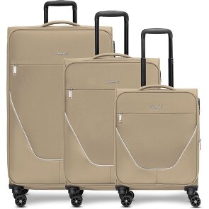 Stratic taska set di valigie a 4 ruote 3 pezzi con piega elastica