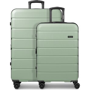 Saxoline Set di valigie Miami a 4 ruote S + L espandibile