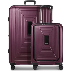 Redolz Set di valigie Essentials 14 a 4 ruote 2 pz. scomparto per laptop con piega elastica