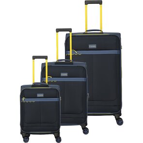 Travelite Color Craze 4 ruote Set di valigie 3 pezzi con piega di espansione