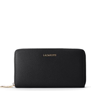 Lazarotti Portafoglio Bologna in pelle XL con chiusura a zip perimetrale, 19 cm