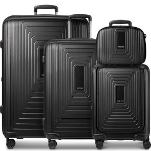 Redolz Set di valigie a 4 ruote Essentials14 Beautycase 4pcs con scomparto per laptop pieghevole ad espansione