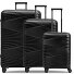  Collection 02 THE THREE SET 4 ruote Set di valigie 3 pezzi Variante black metallic