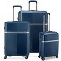 Airglam 4 ruote Set di valigie 3 pezzi con piega di espansione Variante blu notte Airglam 4 ruote Set di valigie 3 pezzi con piega di espansione Variante blu notte