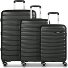 Paris 4 ruote Set di valigie 3 pezzi con piega di espansione Variante black Paris 4 ruote Set di valigie 3 pezzi con piega di espansione Variante black
