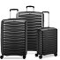 Wave 4 ruote Set di valigie 3 pezzi con piega di espansione Variante nero Wave 4 ruote Set di valigie 3 pezzi con piega di espansione Variante nero