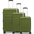  Travel Line 4700 4 ruote Set di valigie 3 pezzi con piega di espansione Variante olive green