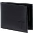  Leather Portafoglio Protezione RFID Vera Pelle 11 cm Variante schwarz-freedom cross
