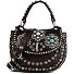  Afrodite Mini borsa a mano Vera Pelle 18 cm Variante moro