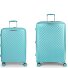  Queens 4 ruote Set di valigie 2 pezzi con piega di espansione Variante verde menta
