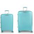 Queens 4 ruote Set di valigie 2 pezzi con piega di espansione Variante verde menta Queens 4 ruote Set di valigie 2 pezzi con piega di espansione Variante verde menta