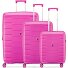  Skyline 2.0 4 ruote Set di valigie 3 pezzi con piega di espansione Variante fucsia