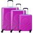  x United Colors of Benetton Fabrica Set di valigie a 4 ruote 3 pezzi. Variante purple